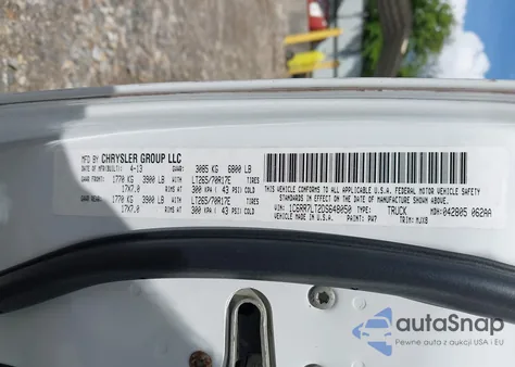 2013 Ram 1500 Outdoorsman from USA, damaged, VIN 1C6RR7LT2DS648050